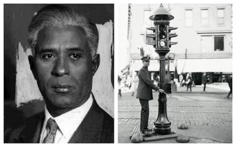 Garrett Morgan and his three-position traffic light invention