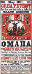 First transcontinental railroad poster